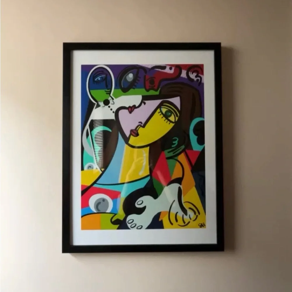 Original Art Print Cubism Style - Picture 1 of 5